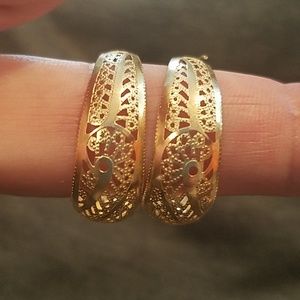 Gold hoop earrings